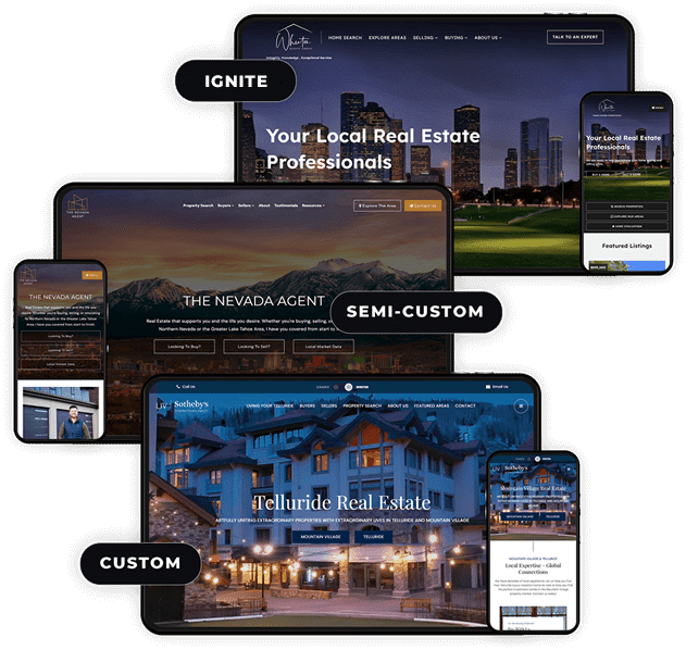 Template or custom real estate website builder 